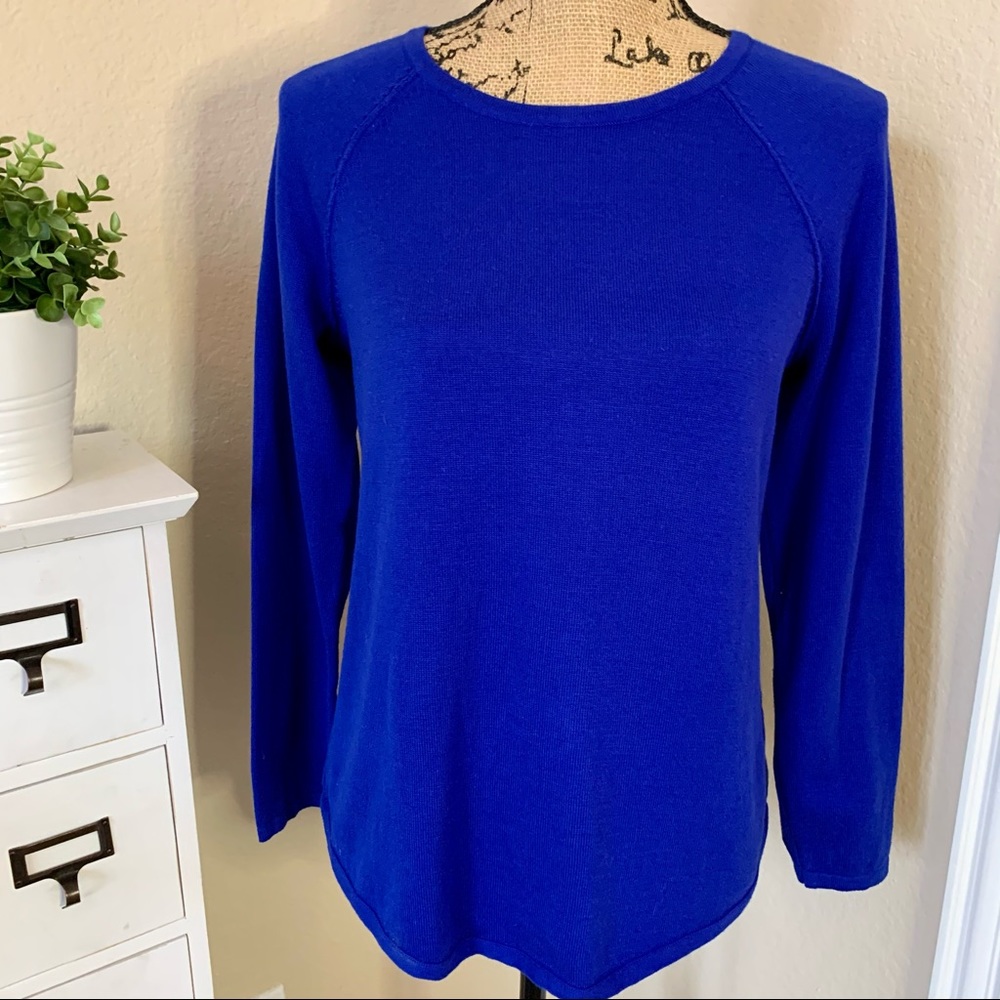 Karen Scott : Royal Blue Knit Lightweight Sweater